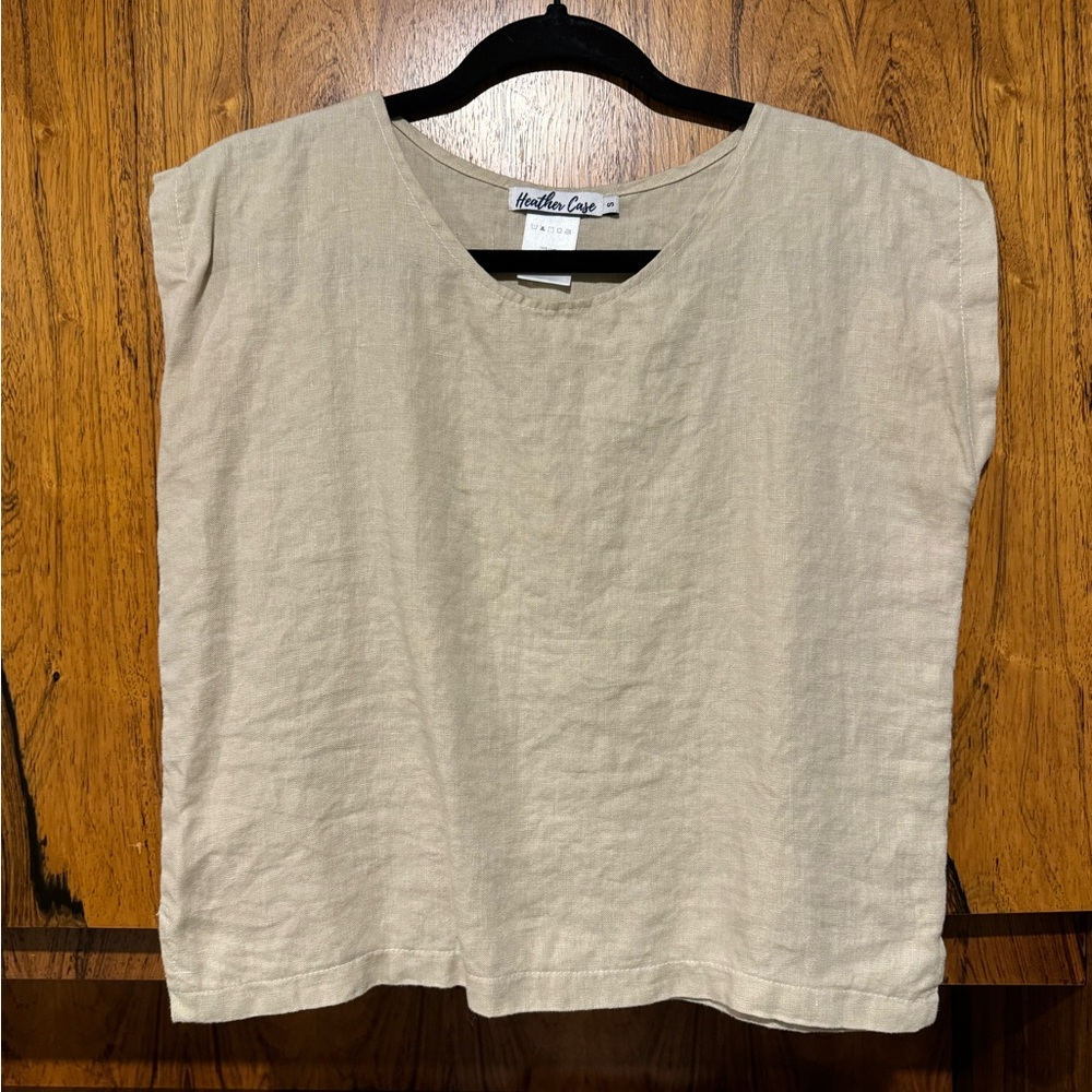 Linen boxy top